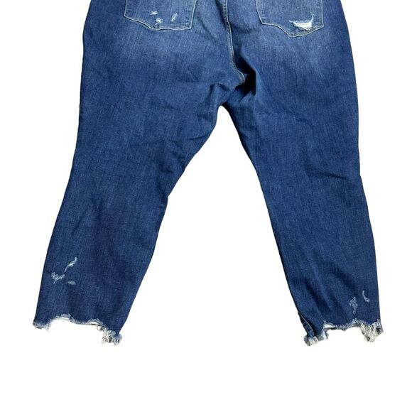 Judy Blue Plus Size 24W Mid Rise‎ Raw Hem Destroyed Skinny Jeans - Picture 8 of 9